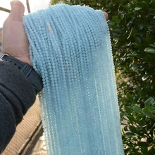 Натуральный темно-синий Аквамарин граненые круглые бусины 3,5 мм, 4 мм