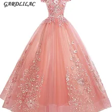Новинка, платье с открытыми плечами, 16 милых пышных платьев, бальное платье, длинное платье для выпускного вечера, кружевные аппликации G0126