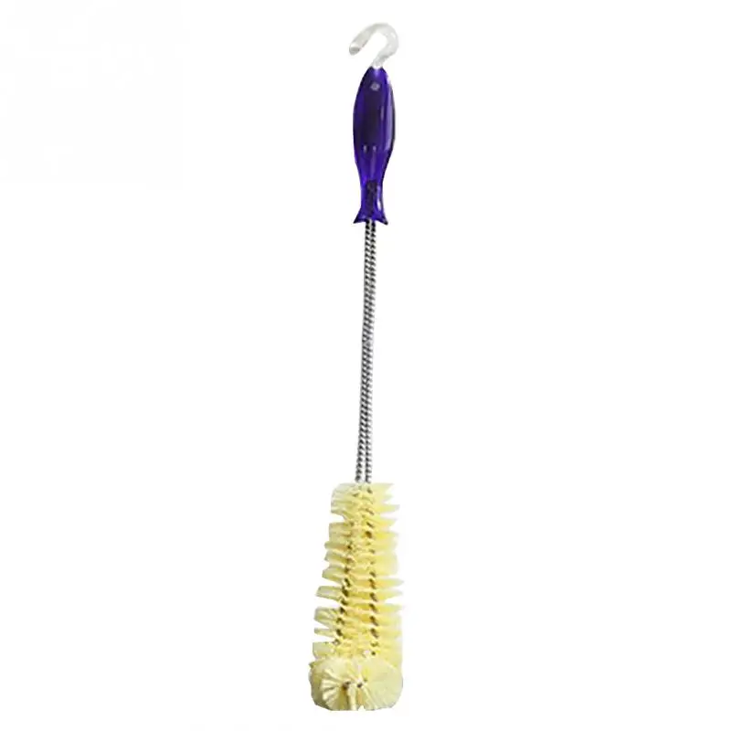 

Hot Cleaning brush 40cm Durable Yellow Long Handle Spiral-shaped Bottle Brush Cleaning Brush Brush Drop Shipping #0727