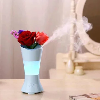 

EJOAI 100ml Flower Vase Ultrasonic Air Humidifier Aroma Essential Oil Diffuser Aromatherapy Mist Maker with LED Lights for Home