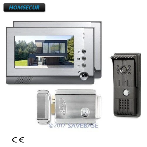 

HOMSECUR Hand-Free 7" Video Door Entry Phone Call System with Outdoor Monitoring for Home Security + Electric lock
