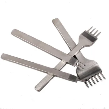 

Leather Chisel Craft Hole Tool Diy Leather Stitching Punch 4mm Spacing 4 Style