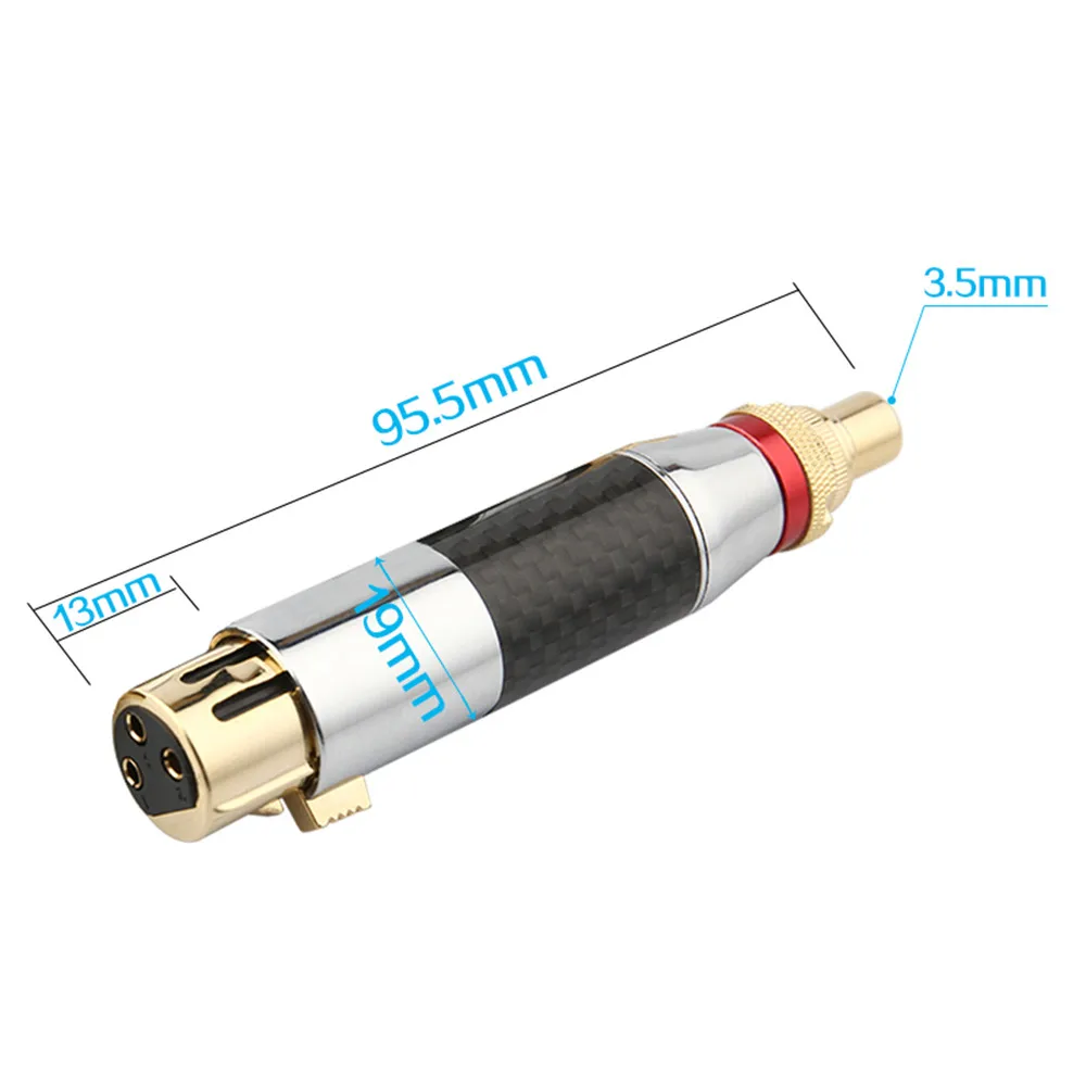 RCA в XLR аудио конвертер штекер гнездо 3 контактный разъем адаптер соединения