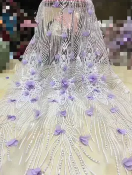 

luxury Nigerian Laces High Quality Tulle Mesh French Embroidered Lace fabric