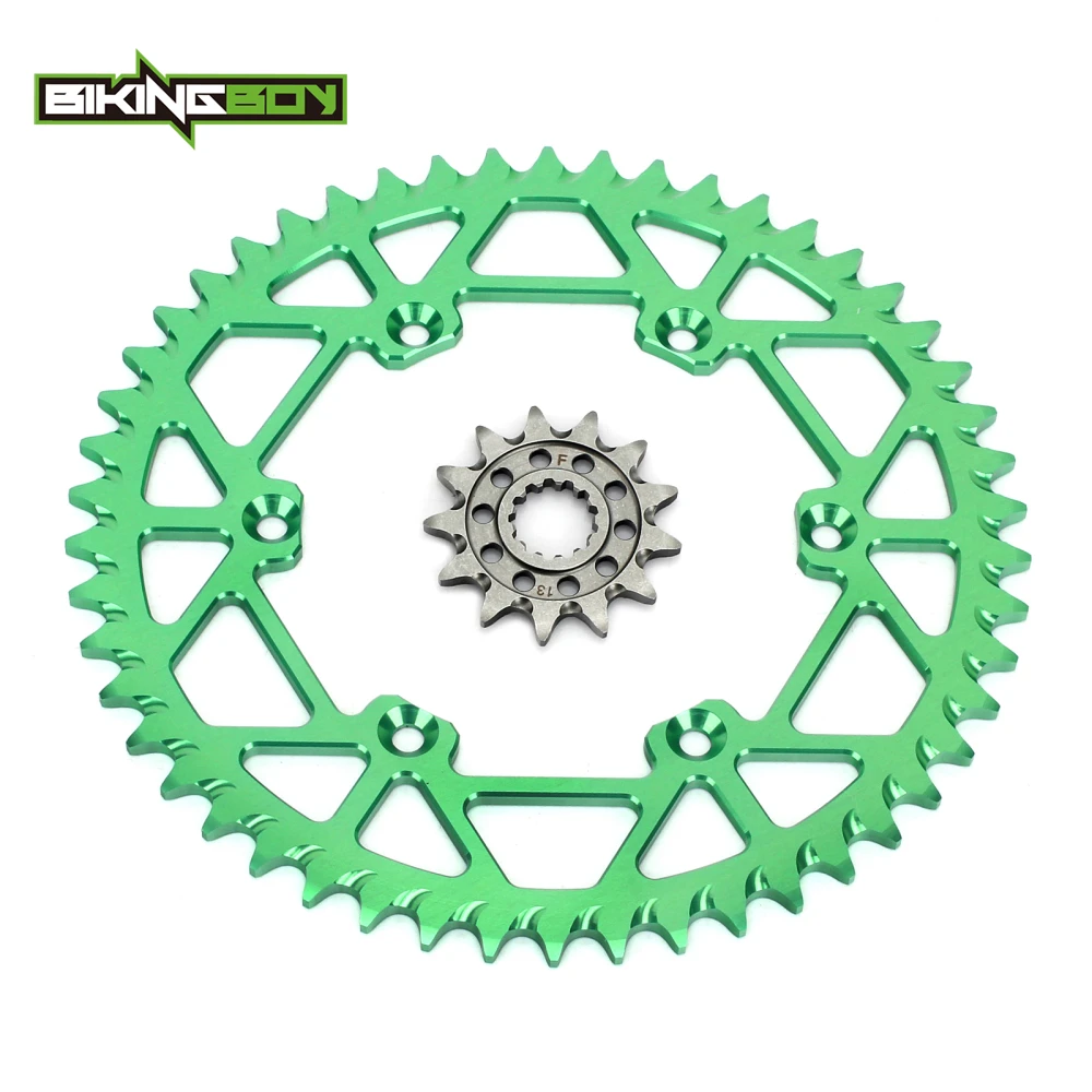 Передние звездочки BIKINGBOY 13T задние 48T 52T для Kawasaki KX450F KXF KX F 450 06 17 16 14 13 12 11 10 09 08 KLX450R 07