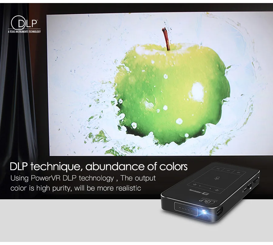 AODIAN AODIN 1+32G Portable Projector Smart Multi-touch HD 1080P DLP Projector HDMI IN mini Pocket Projector LED Android Home Theater M8S Pico projector-13