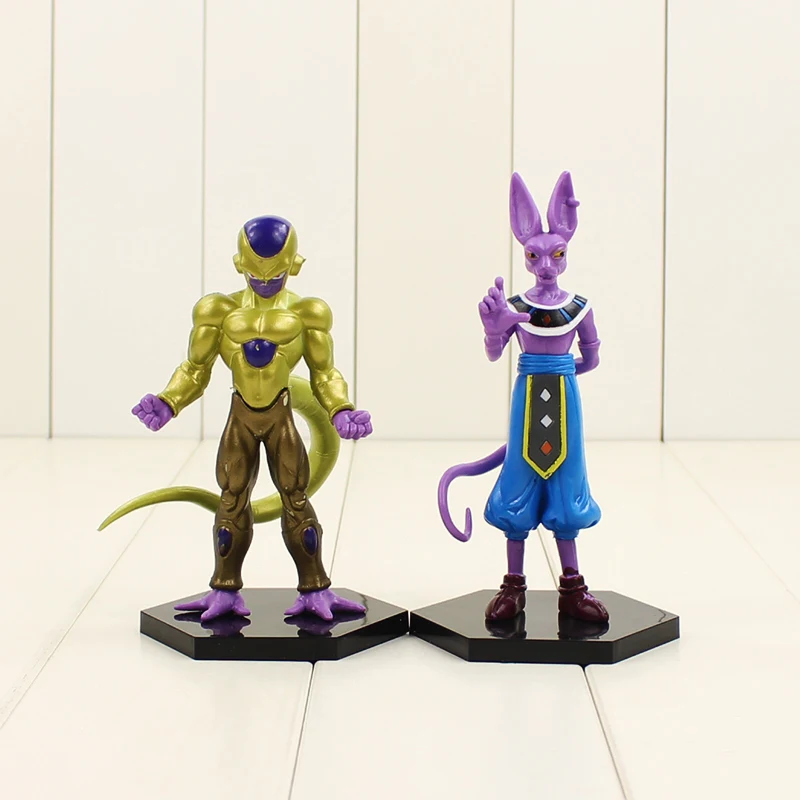 10-14 см 6 шт./лот Dragon Ball Z Super Saiyan Son Goku Vegeta Frieza Piccolo Cell Beerus ПВХ фигурка Модель Коллекция игрушек