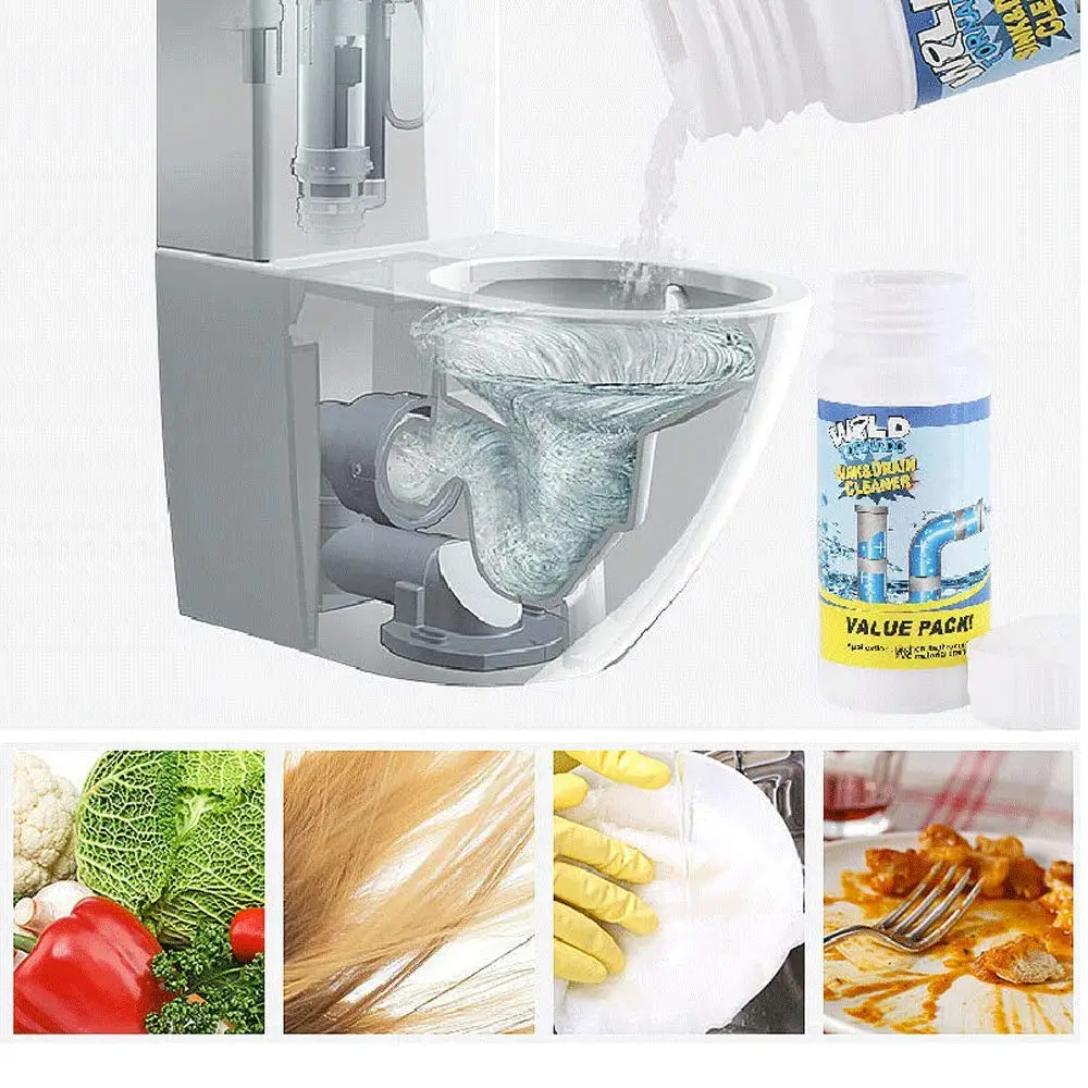  Efficiency Cleaner Powerful Sink & Drain Cleaner Deodorant For Kitchen Pipe Dredging Sewer Toilet C