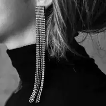 Индивидуальный Дизайн Классический Большой Ветер Длинные кисточкой сексуальные поп серьги полный дрель серьги 850