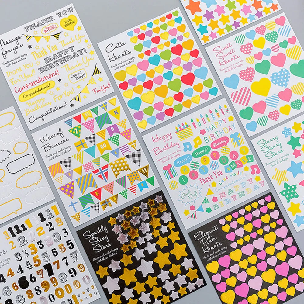 1Sheet-Cartoon-Geometric-Diary-Stickers-Post-It-Kawaii-Planner-Memo-DIY-Scrapbooking-Sticker-Stationery-New-Child