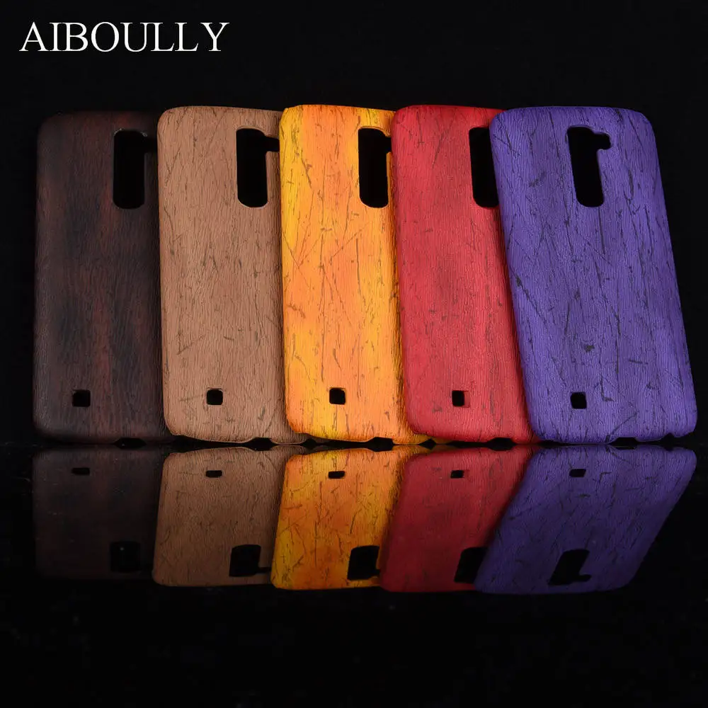 

Plastic Cases For LG K10 LTE 2016 8GB 16GB LG-K420DS K430DSF Wood Grain Covers For LG K10 K410 K425 K428 Cases PC Full Housing