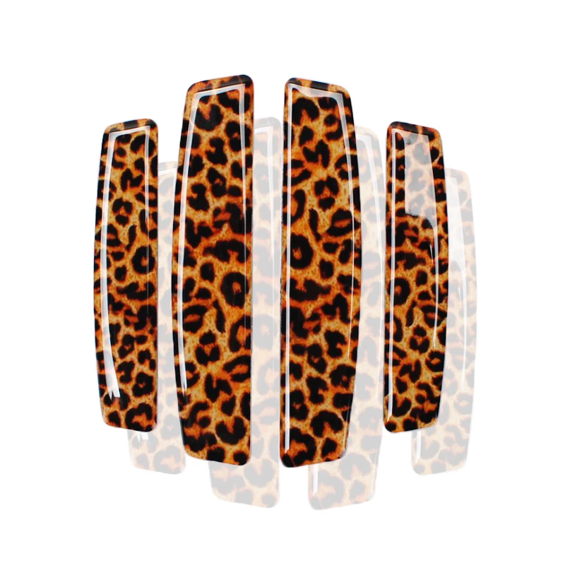

4 PCS Wild leopard print 3D Car Door Guards Sexy Anti-collision Strips Scratch Protector Car Styling Accessories 3 Colors