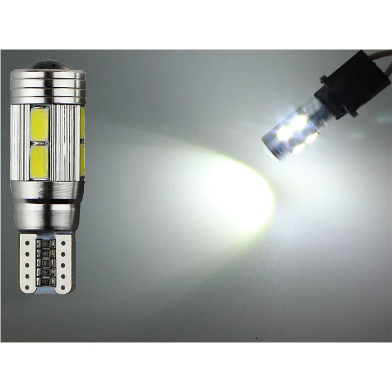 

2PCS T10 LED 12V Light bulbs with Projector Lens Car Auto Parking Light Bulb Lamp for Nissan Qashqai Tiida New Teana SYLPHY