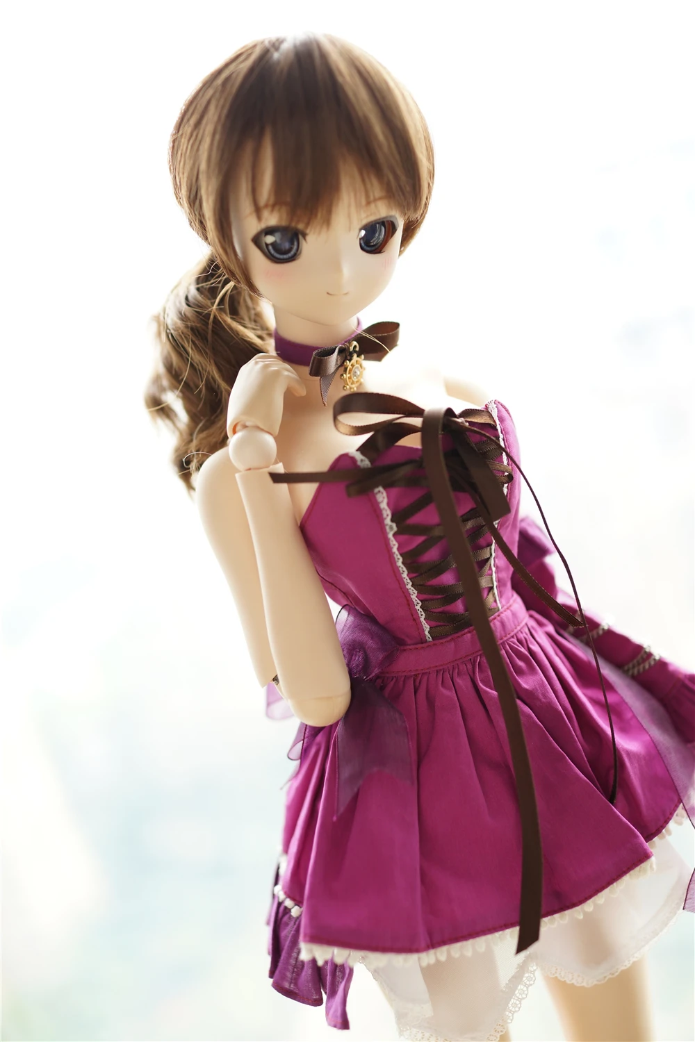 

Estartek 1/3 Customized Sexy Japan Anime Purple Skirt Clothes Set for BJD SD DD Doll Action Figure DIY