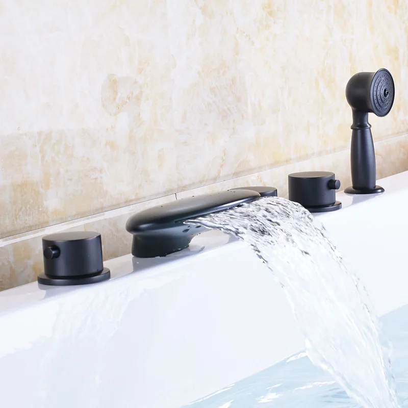 5 шт. смеситель для ванны Водопад с 3 ручками|faucet set|bathtub faucetstub faucet set |
