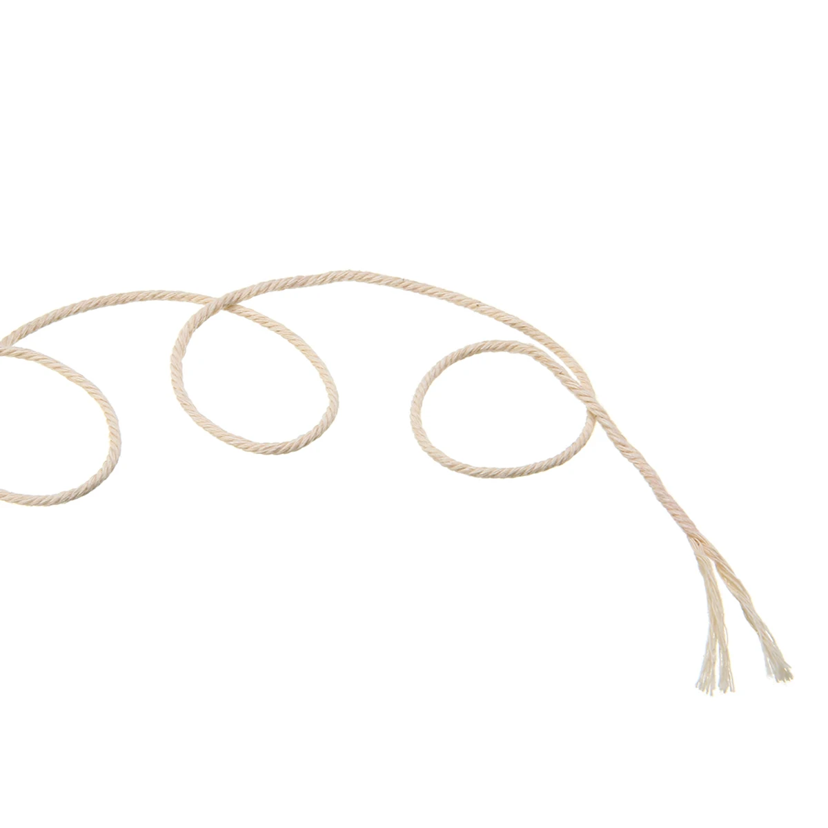 New 3mm Diameter Natural Beige Cotton Braided Twisted Cord Thread Bundle Rope Artisan Handcraft DIY Craft Decor Hanging Tag