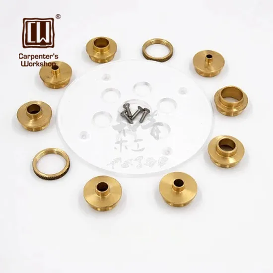 

Set of Round Base Plate + 10PCS Brass Router Template Guide Bushings