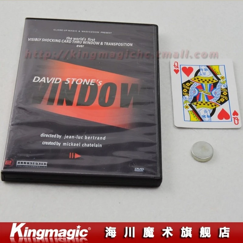 

WINDOW By David Stone With DVD Change A Card Thru GlassMagic Toys Magic Tricks Magic props