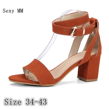 

Peep Toe Women High Heel Sandals Shoes Woman High Heels Ladies Gladiator Sandals Pumps Plus Size 34 - 40 41 42 43 High Quality