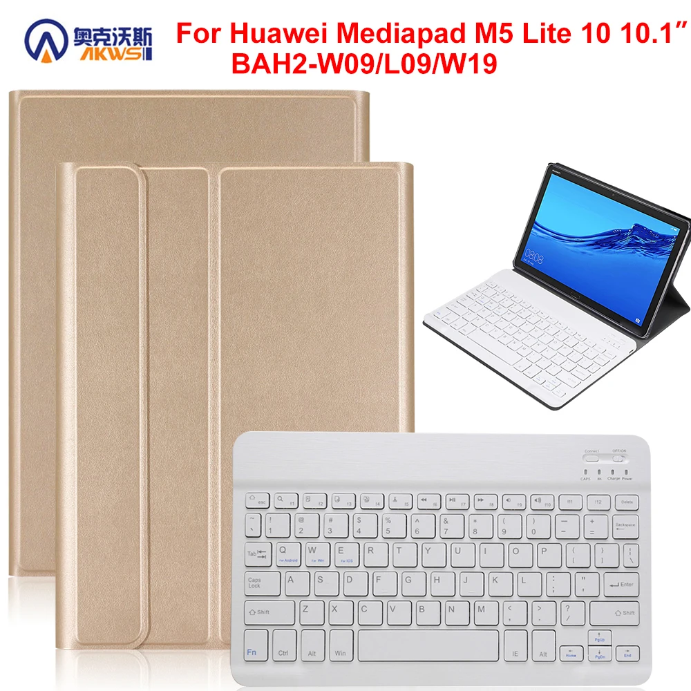 

Walkers Bluetooth Keyboard Case for Huawei Mediapad M5 Lite 10 10.1'' Tablet Removable Cover for M5 lite 10 BAH2-W09/L09/W19