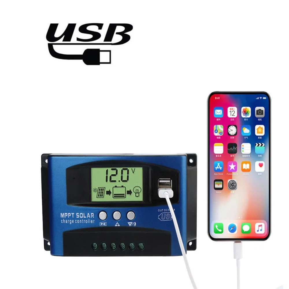 New Arrive LCD PWM Dual USB Solar Panel Battery Regulator Charge