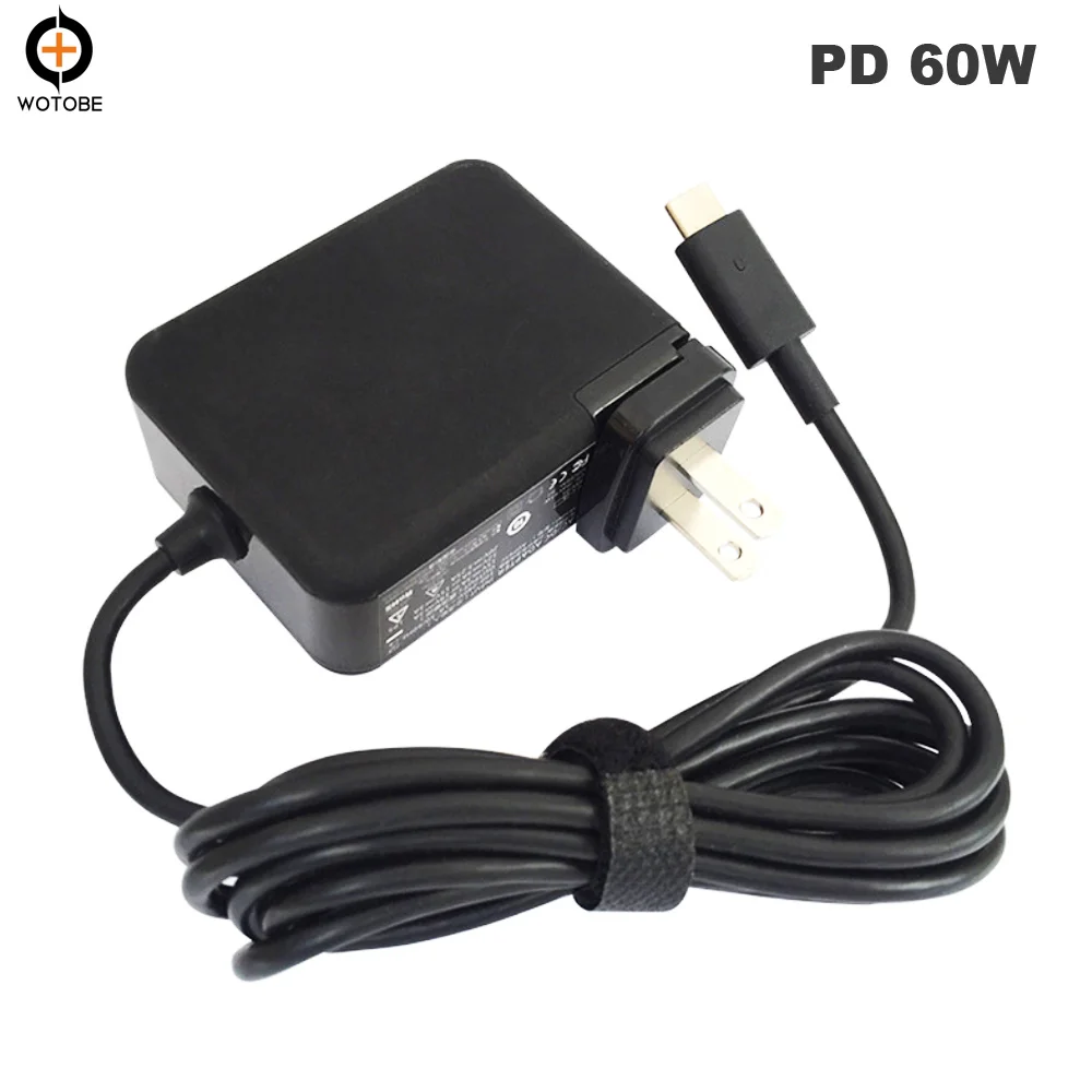 

USB C TYPE-C PD 60W 61W 65W laptop power adapter, QC TYPE-C interface fast charge for TYPE-C 5V 3A 9V 3A 12V 3A 15V 3A 20V 3.25A