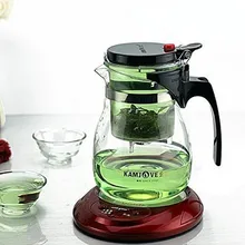 Стеклянный чайный набор Kamjove Kungfu, пресс, автоматическое открытие, художественная чайная чашка, чайник с заваркой, TP-757, 700 мл, элегантный стиль, чайные наборы для заварки