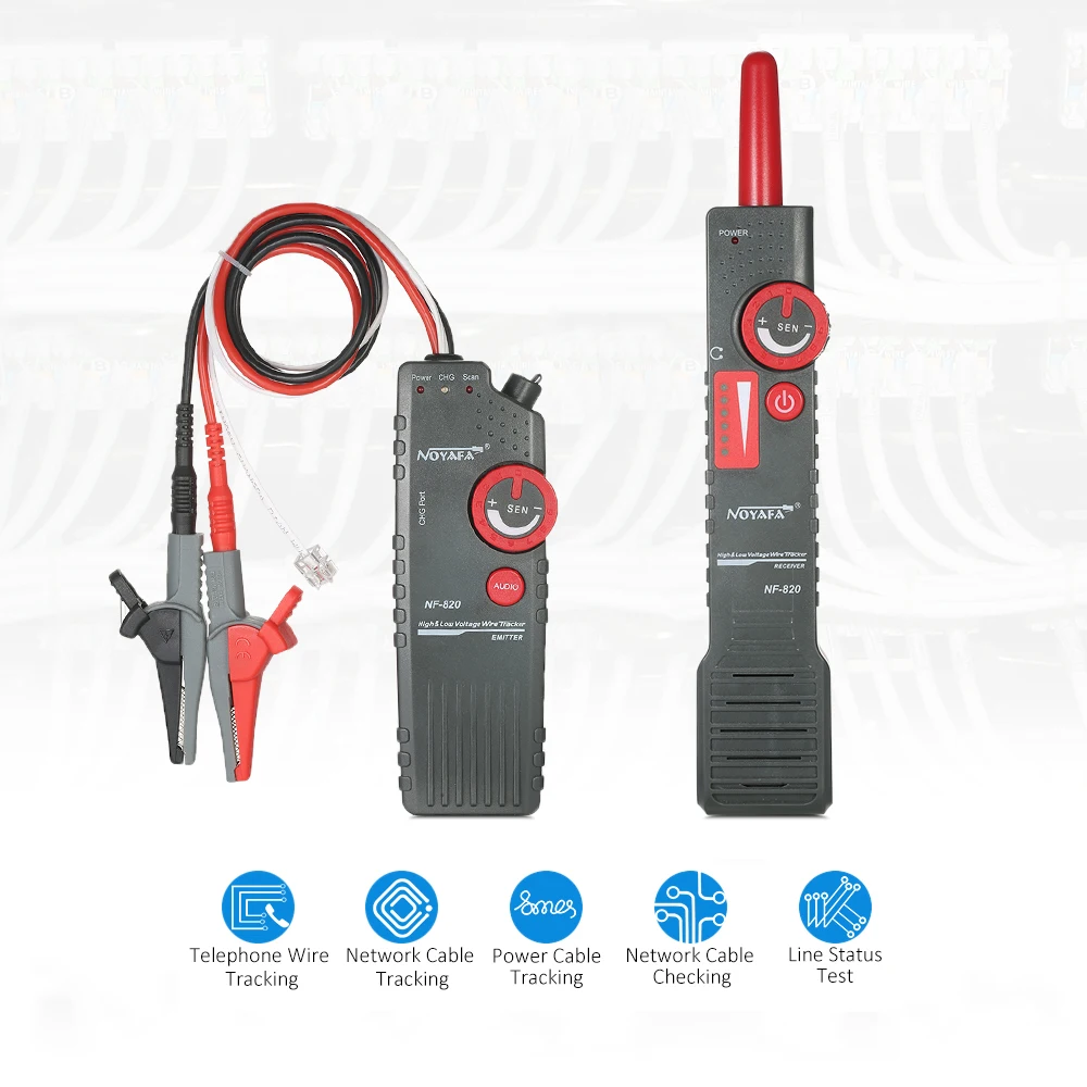 

Multi-functional cable tester High & Low Voltage cable tracker Hand-held RJ11 RJ45 BNC wire tracker line finder Testing Tool
