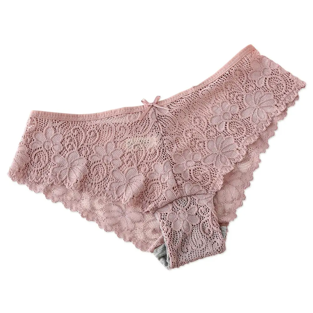 

Sexy Lace Panties Women Underwear Hollowed-out Breathable low-Rise Cotton Briefs For Women Lingerie 2018 New Hot