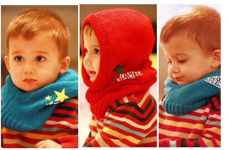 Корейская версия новой детской зимней шапки, милая детская шаль, шапка с ушками, милая детская шапка, шарф