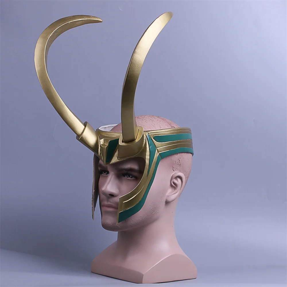 Thor Loki шлем для косплея маска косплей реквизит из ПВХ полная головка съемная маски