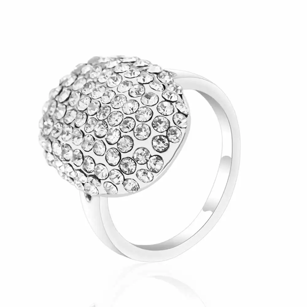FAMSHIN New Popular Film Twilight Bella Engagement Rings With Full Crystal Fashion Sparkling Silver Rings For Women Wedding