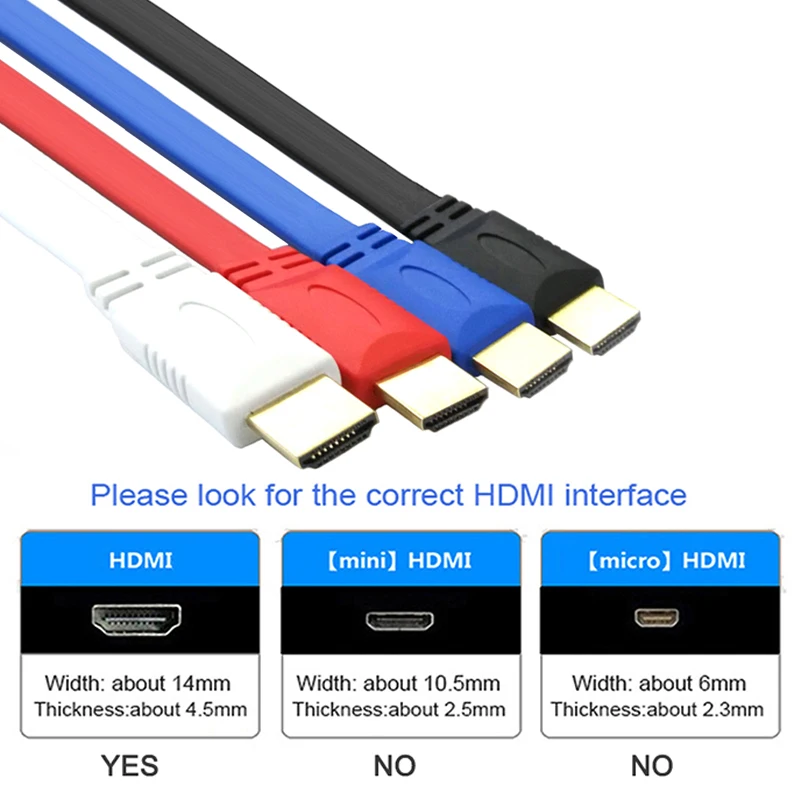 EGRINCY высокоскоростной плоский кабель HDMI позолоченный штекер-штекер HDMI 1,4 3D 1080P видео кабели для PS3/4 HDTV проектор ПК Xbox 360