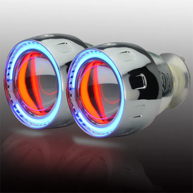 

Wholesale Price Car Bi-Xenon HID Projector Lens Kit HI/LOW Light with angel eyes and bulb +14months warranty