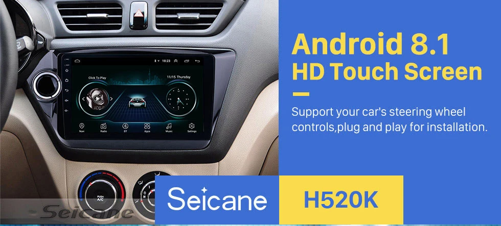 Seicane 2Din " Android 8,1 gps головное устройство для Kia RIO 3 4 Rio 2010 2011 2012 2013 мультимедиа плеер