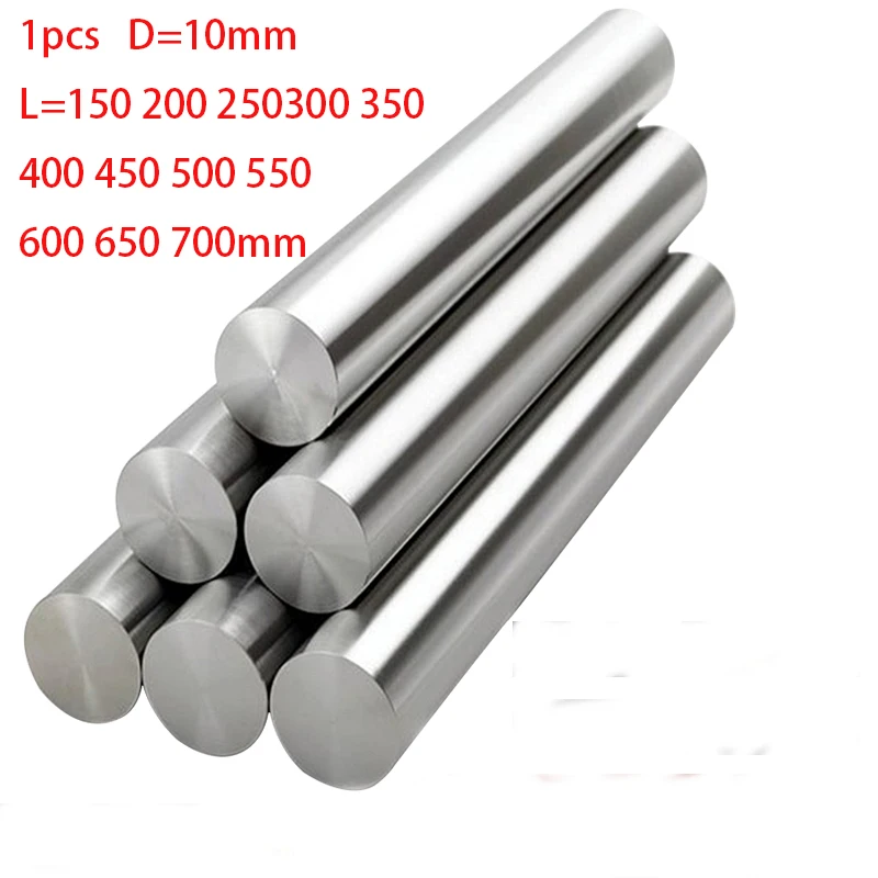 

10mm linear shaft 100 150 200 250 300 400 450 500 600 700 mm Chromed Hardened Rod Linear Motion Shaft cnc parts 3d printer parts