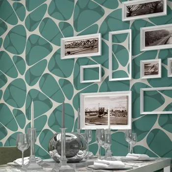 

Modern Geometry Living Room TV Background Wallpaper Cream Purple Bird Nest Non-Woven Scrap Gold Wallpaper