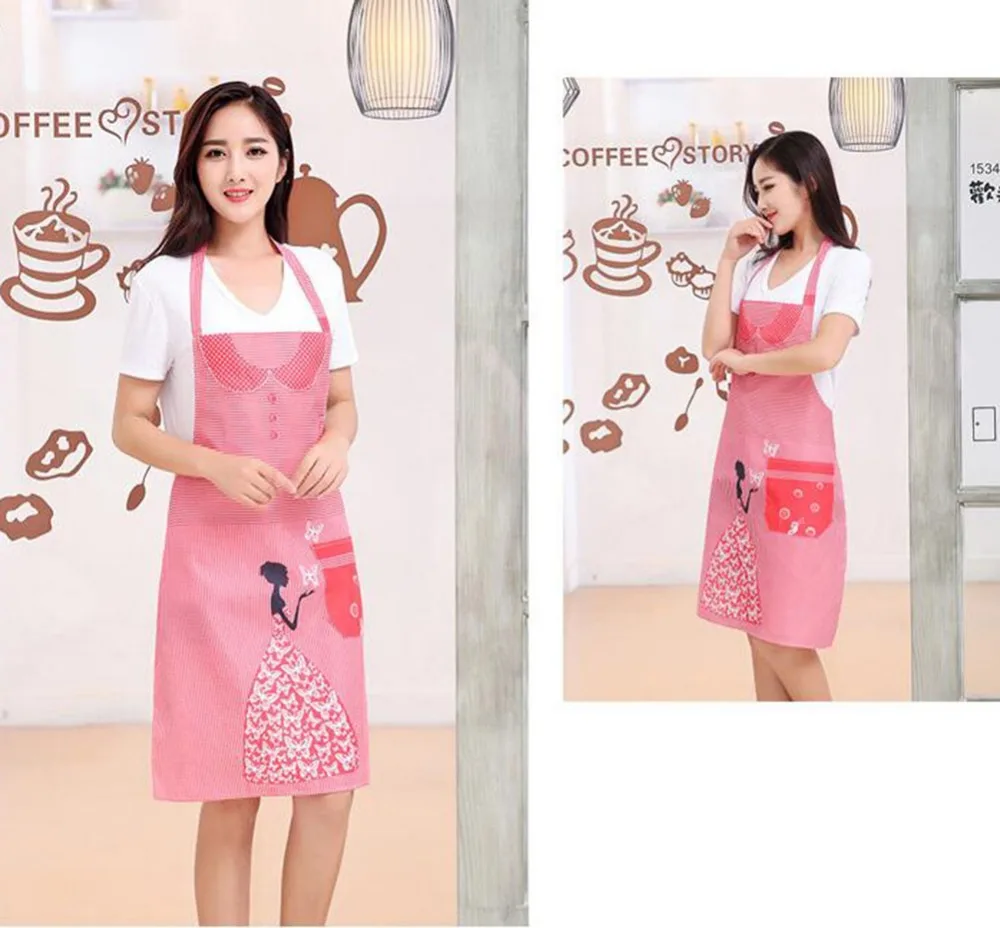 

kitchen Home Work Clothes Oil And Pollution Prevention Housework Cleaning Protective Clothing Sleeveless Hanging Neck Apron