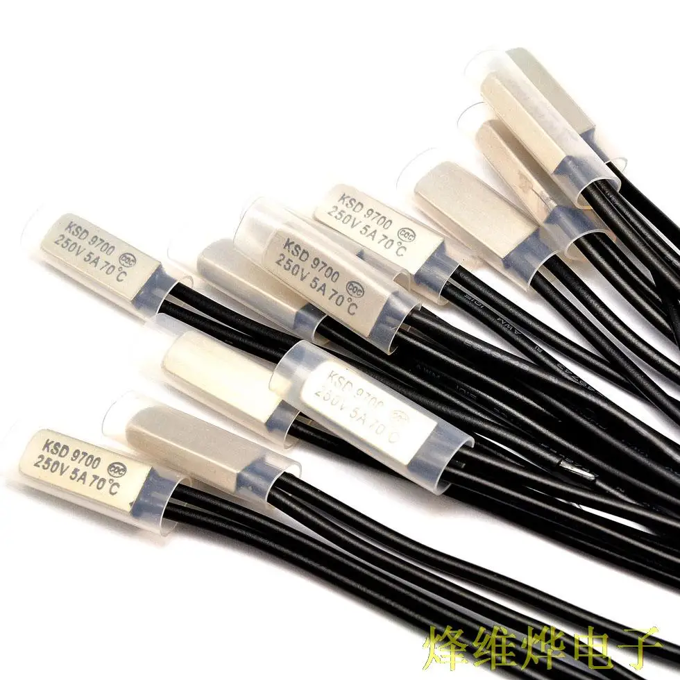 

Free packet mail control switch KSD9700 70 degree normally closed thermal protector / temperature controller 5A/250V (10)