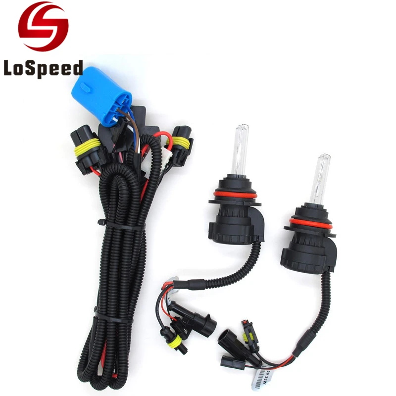 LoSpeed 35 Вт Высокого/Ближнего света H4 9003 H13 9008 HB1 HB5 9004 9007 HID Ксеноновая Лампа 4300 К 5000 6000