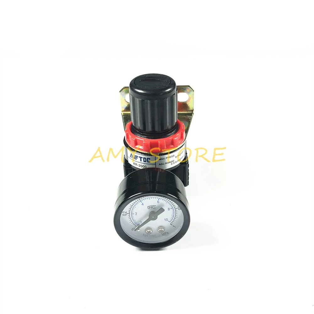 

AR2000 G1/4'' BSPP Threaded Air Control Compressor Pressure Relief Regulator Valve with Fittings