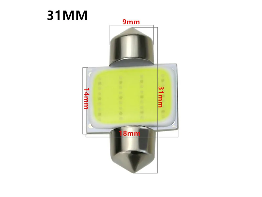 31 мм 36 39 12 чипов COB Светодиодная лампа Festoon Dome Auto c5w Светодиодные Автомобильные