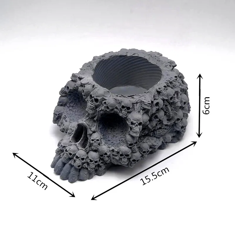 Продукт! Страшный череп силиконовая форма растительная ваза ручной работы Смола бетонная форма для пепельницы инструменты для украшения интерьера