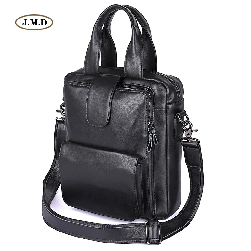 J M D New Arrivals Genuine Leather Black Handbag For font b Notebook b font Laptop