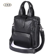 J M D New Arrivals Genuine Leather Black Handbag For font b Notebook b font Laptop