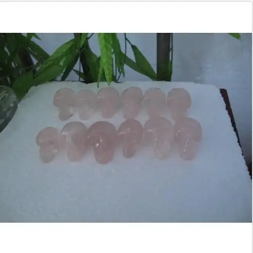 

NATURAL SKULL ROSE QUARTZ CRYSTAL EYE+stand