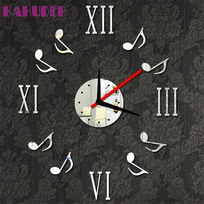 

Zero Note Music Notation DIY Self Adhesive Interior Wall Creative Decoration Clock