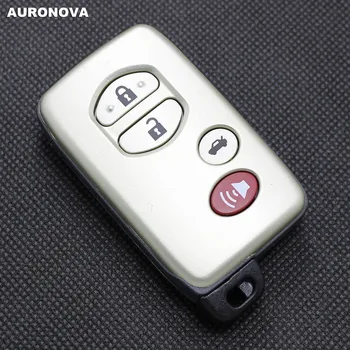 

AURONOVA New Smart Key Shell for Toyota Crown Corolla Camry Rav4 Reiz Prado Land Cruiser 3+1 Buttons Remote Car Key Case