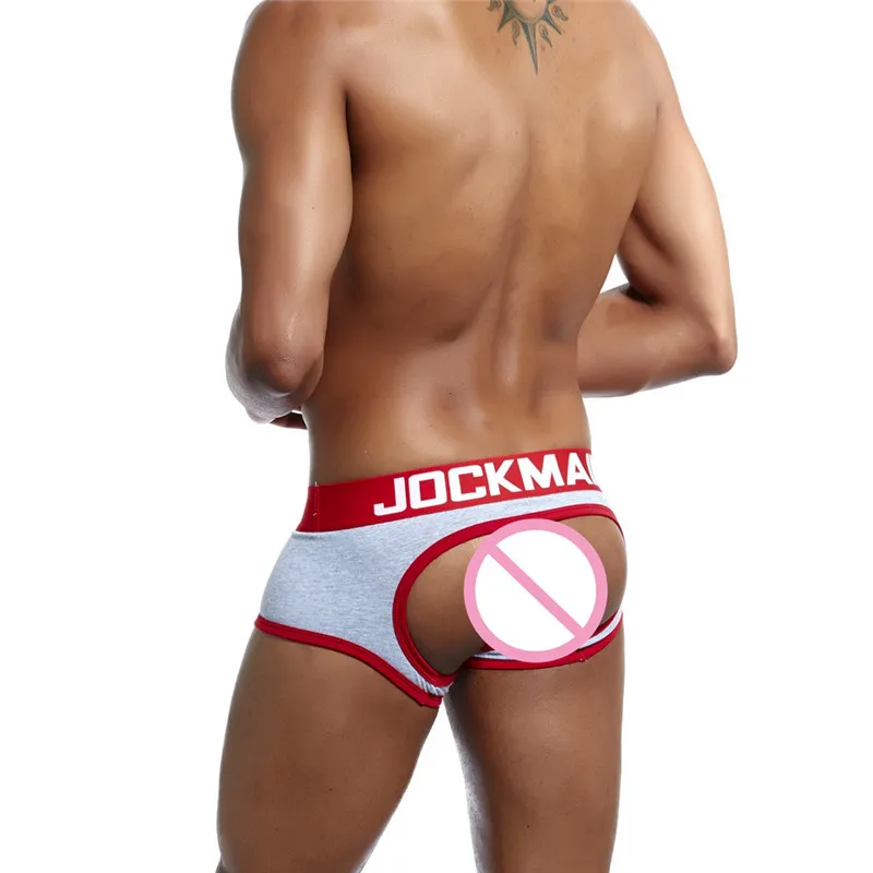 JOCKMAIL бренд-Боксер для мужчин U Чехол гей нижнее бельё для девочек открытой спиной отверстие пикантные трусы хлопок плавки, шорты-боксеры мужской трус