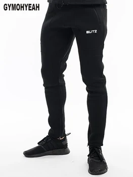

GYMOHYEAH 2018 High Quality GYMS New Men Pants Compress Gymming Leggings Fitness Trendy Drawstring Zipper Male Long Sweatpants